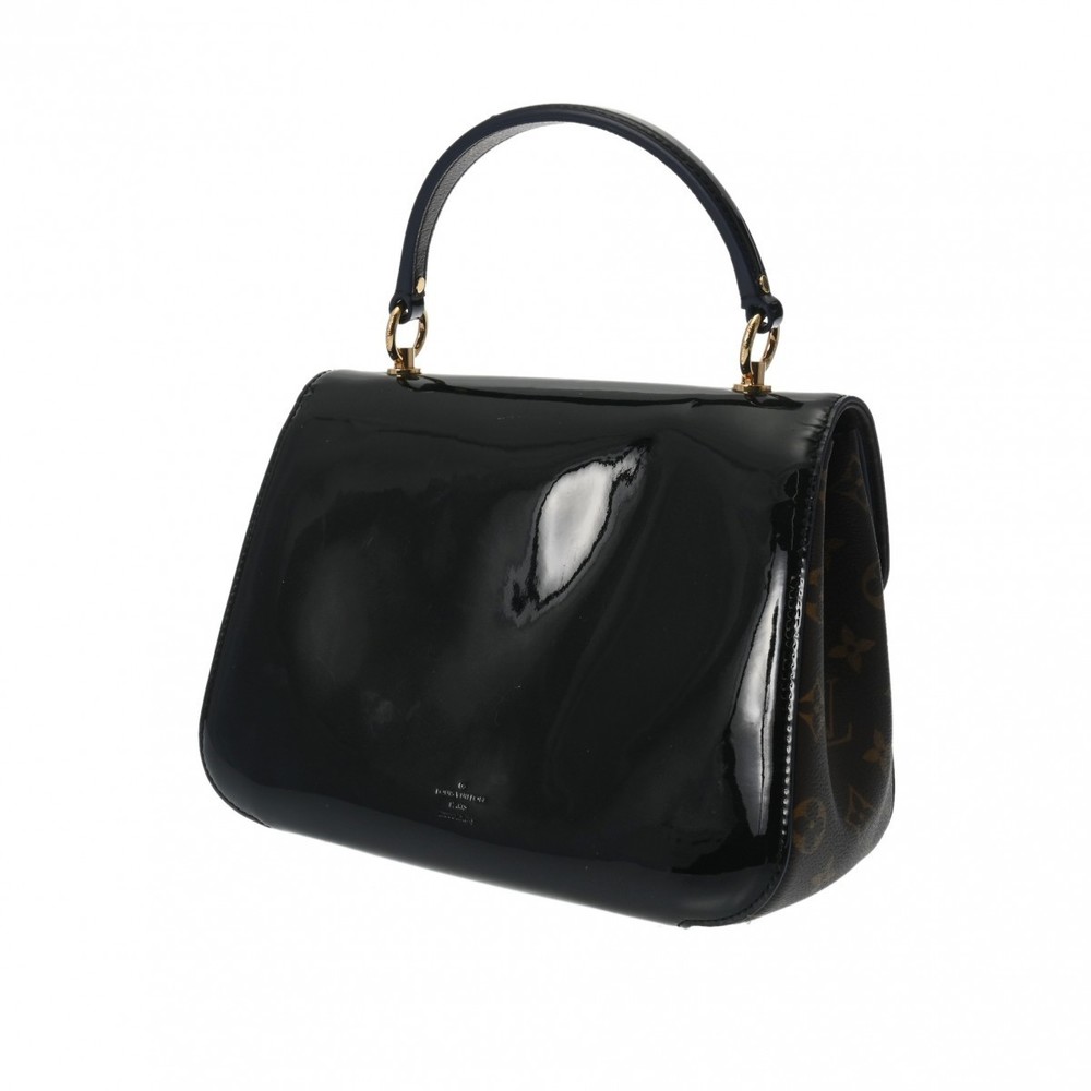Louis Vuitton Patent Wood Noir Leather PM Cherry